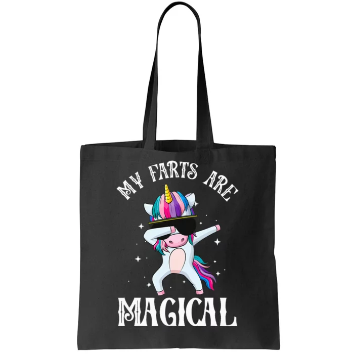 My Farts Are Magical Unicorn Dabbing Gag Farting Tote Bag