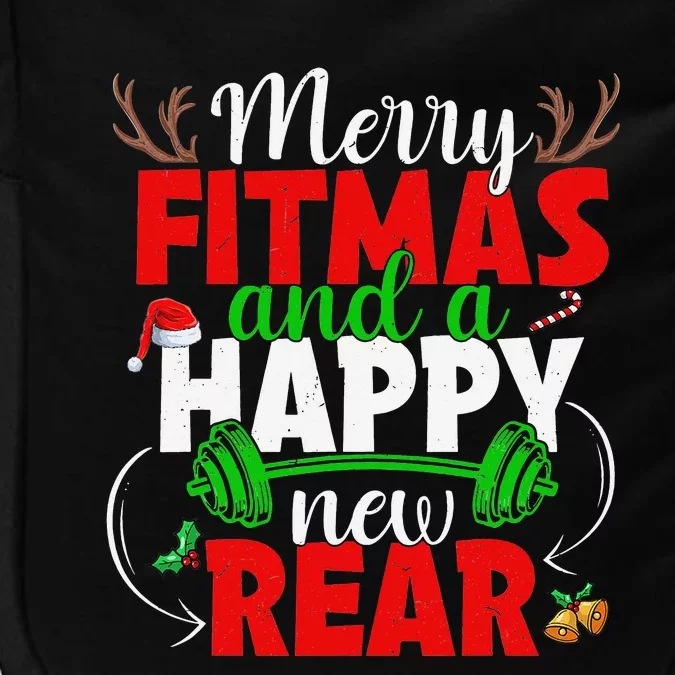 Merry Fitmas And Happy New Rear Year Fitness Weight Lifting Impact Tech Backpack