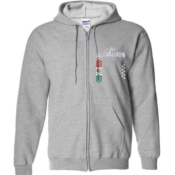 Mexican Flag Air Accordion Flag Of Mexico Fiesta Full Zip Hoodie