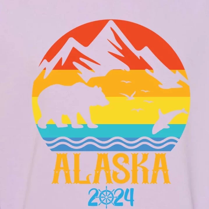 Matching Family Alaska Cruise Family Vacation 2024 Garment-Dyed Sweatshirt