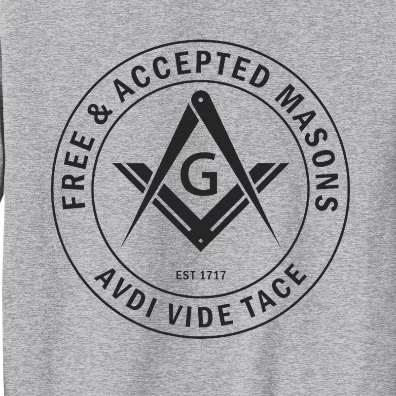 Masonic F & Am Square & Compass Stealth Modern Freemason Tall Sweatshirt