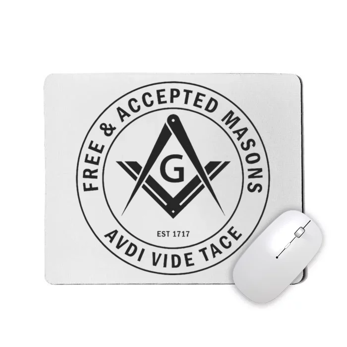 Masonic F & Am Square & Compass Stealth Modern Freemason Mousepad