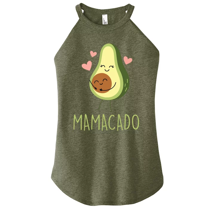 Mamacado Funny Avocado Mom Gifts For Pregnancy Announcement Women’s Perfect Tri Rocker Tank