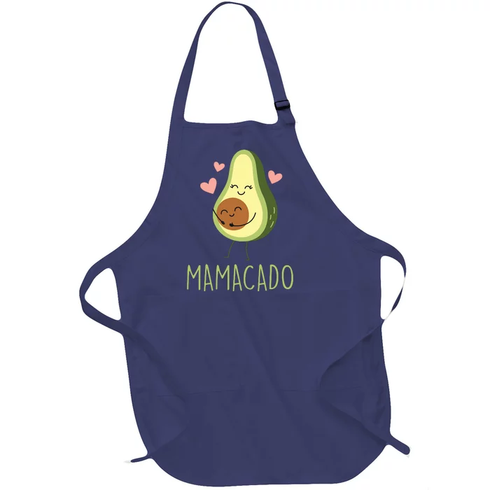 Mamacado Funny Avocado Mom Gifts For Pregnancy Announcement Full-Length Apron With Pocket