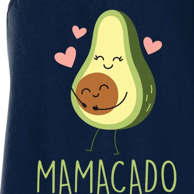 Mamacado Funny Avocado Mom Gifts For Pregnancy Announcement Women's Racerback Tank