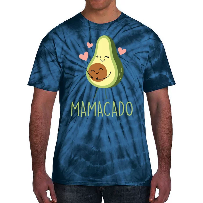 Mamacado Funny Avocado Mom Gifts For Pregnancy Announcement Tie-Dye T-Shirt