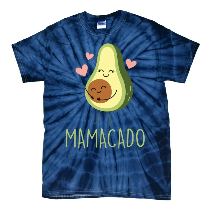 Mamacado Funny Avocado Mom Gifts For Pregnancy Announcement Tie-Dye T-Shirt