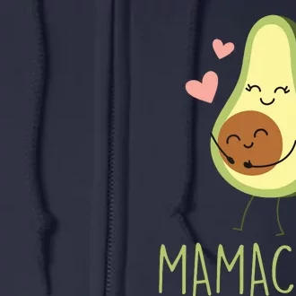 Mamacado Funny Avocado Mom Gifts For Pregnancy Announcement Full Zip Hoodie