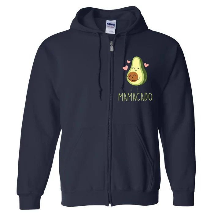 Mamacado Funny Avocado Mom Gifts For Pregnancy Announcement Full Zip Hoodie