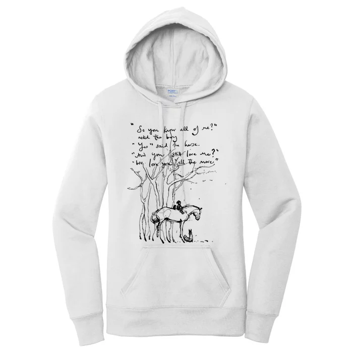 Mole Fox and Horse Quote So you know all of me tee Women's Pullover Hoodie