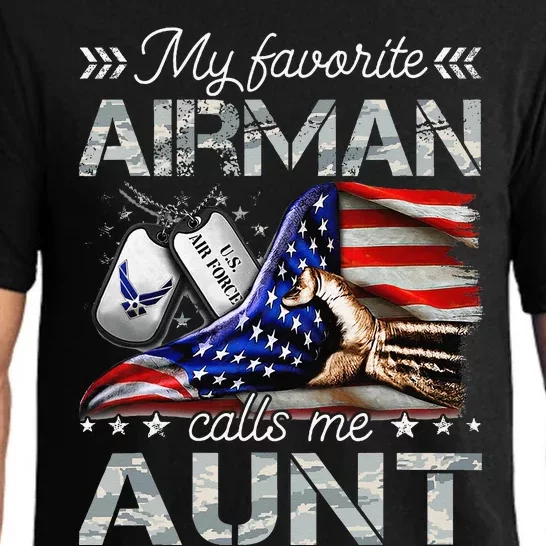 My Favorite Airman Calls Me Aunt Proud Air Force Aunt Pajama Set