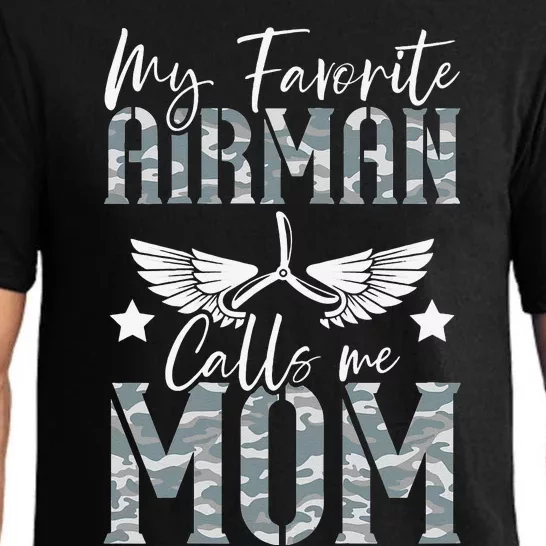 My Favorite Airman Calls Me Mom Air Force Soldier Mother Pajama Set