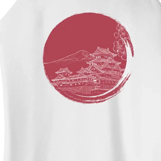 Mount Fuji And Japan Art Women’s Perfect Tri Rocker Tank