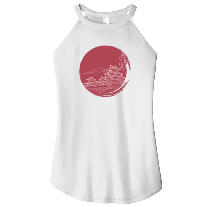 Mount Fuji And Japan Art Women’s Perfect Tri Rocker Tank