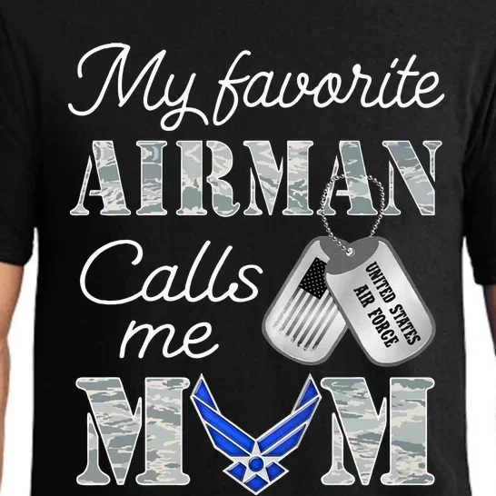 My Favorite Airman Calls Me Mom Air Force Mom Pajama Set