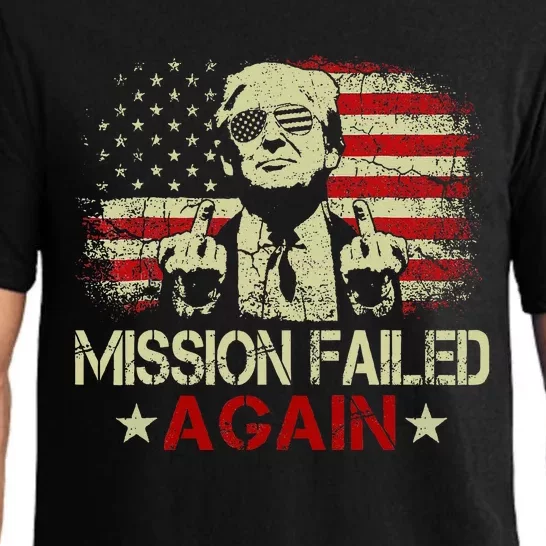 Mission Failed Again Trump 2024 Us American Flag Pajama Set