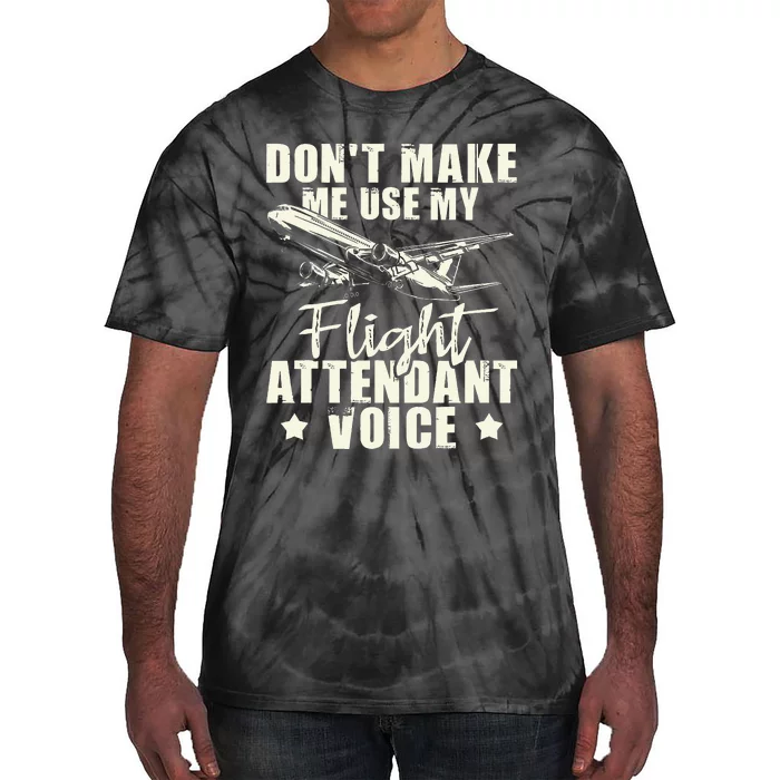 My Flight Attendant Voice Aviation Stewardess Plane Pilot Tie-Dye T-Shirt