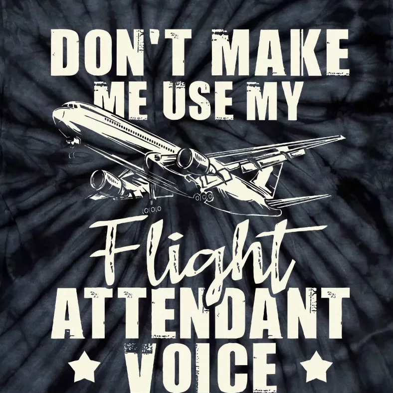 My Flight Attendant Voice Aviation Stewardess Plane Pilot Tie-Dye T-Shirt