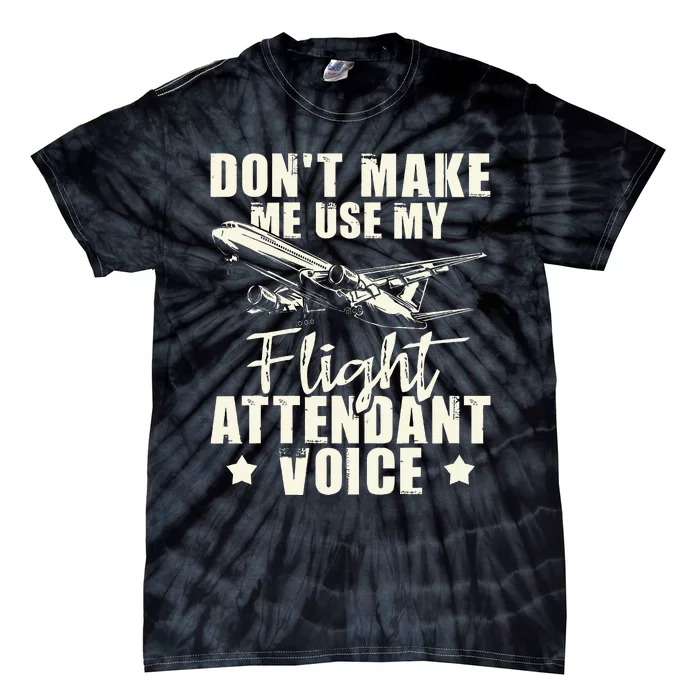 My Flight Attendant Voice Aviation Stewardess Plane Pilot Tie-Dye T-Shirt