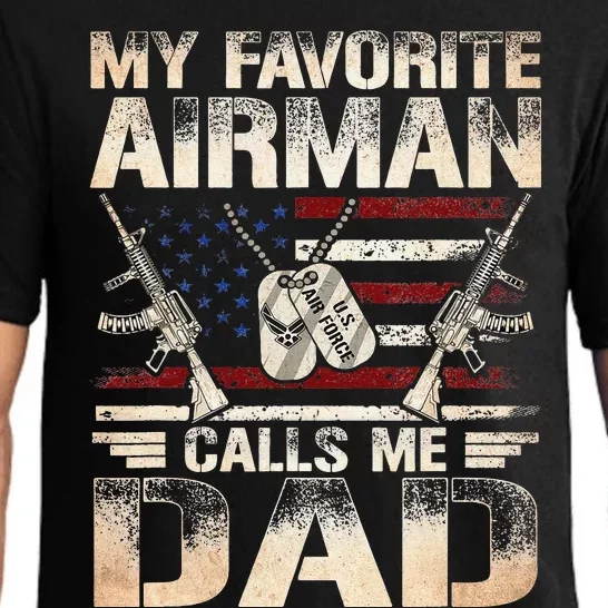 My Favorite Airman Calls Me Dad Air Force Dad Pajama Set