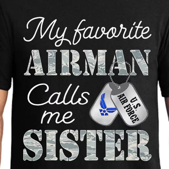 My Favorite Airman Calls Me Sister Air Force Sister Pajama Set