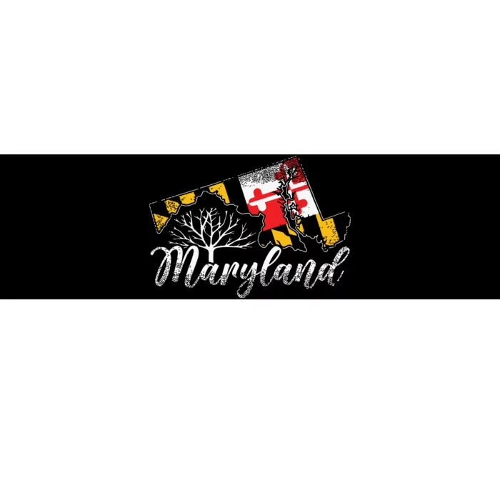 Maryland Flag And Pride Home Family Vintage Maryland Bumper Sticker