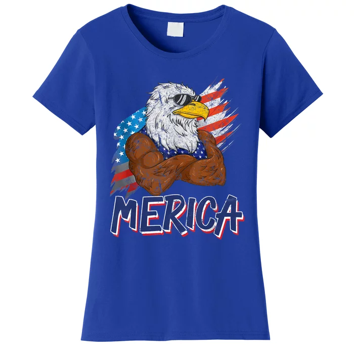 Merica Freedom American Usa Eagle Patriotic 4th Of July Gift Women's T-Shirt