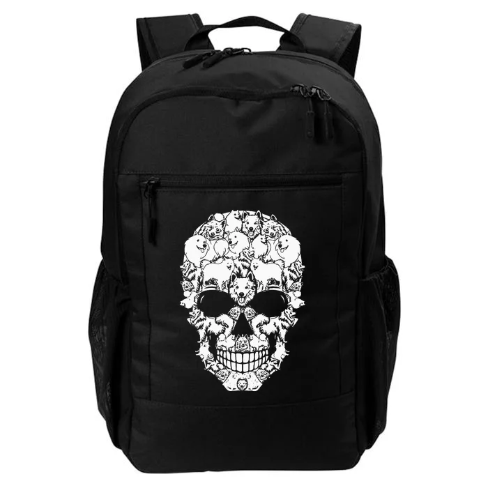 Matching Family American Eskimo Dog Skull Costume Halloween Daily Commute Backpack