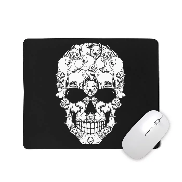 Matching Family American Eskimo Dog Skull Costume Halloween Mousepad