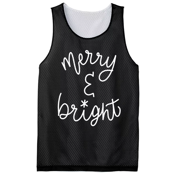 Mel F. Arts Merry And Bright Holiday Christmas Cheer Mesh Reversible Basketball Jersey Tank