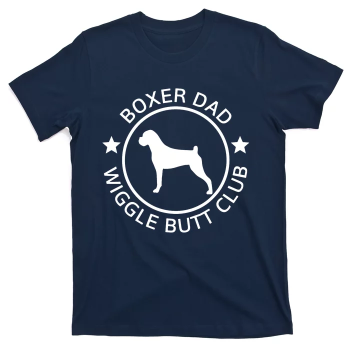 Men Funny Boxer Dad Wiggle Butt Club Fathers Day T-Shirt