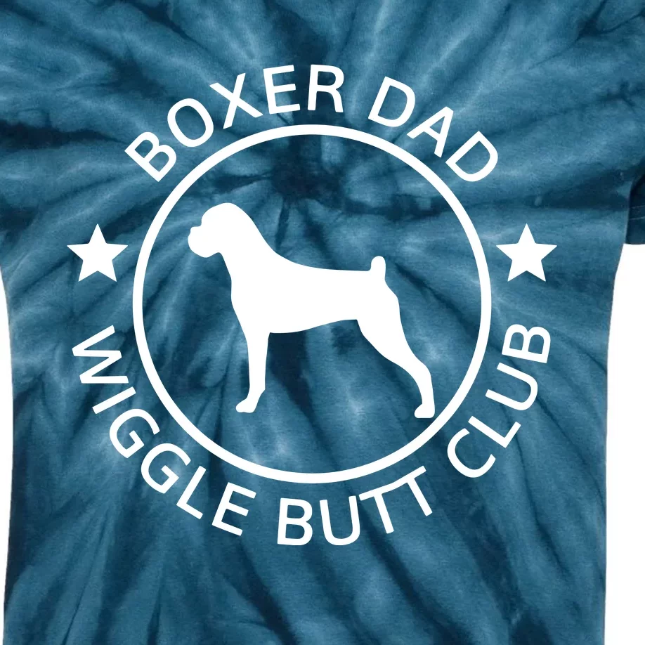 Men Funny Boxer Dad Wiggle Butt Club Fathers Day Kids Tie-Dye T-Shirt