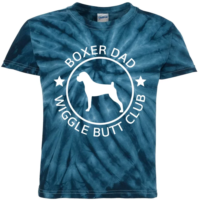 Men Funny Boxer Dad Wiggle Butt Club Fathers Day Kids Tie-Dye T-Shirt