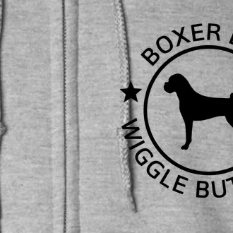 Men Funny Boxer Dad Wiggle Butt Club Fathers Day Full Zip Hoodie