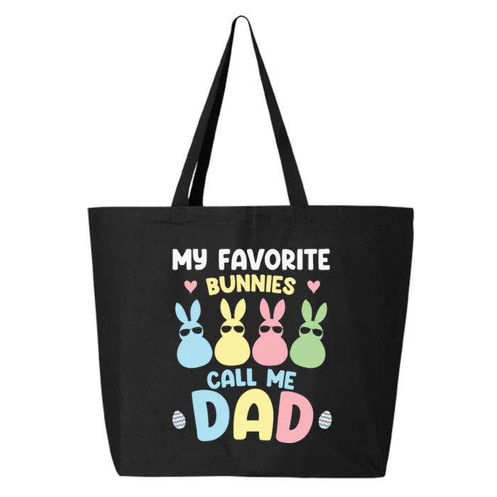 My Favorite Bunnies Call Me Daddy Easter Peeps Father's Day Easter Day 25L Jumbo Tote