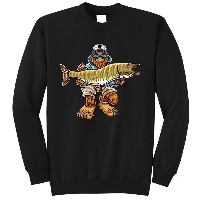 Muskie Fishing Bigfoot Musky Hunting Fisher Sweatshirt