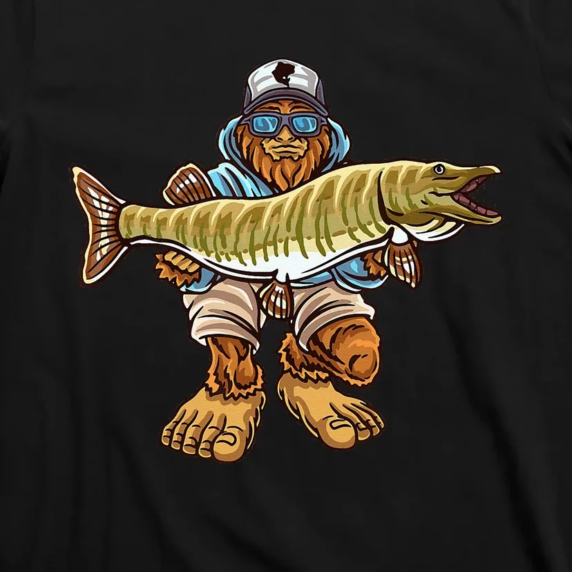 Muskie Fishing Bigfoot Musky Hunting Fisher T-Shirt