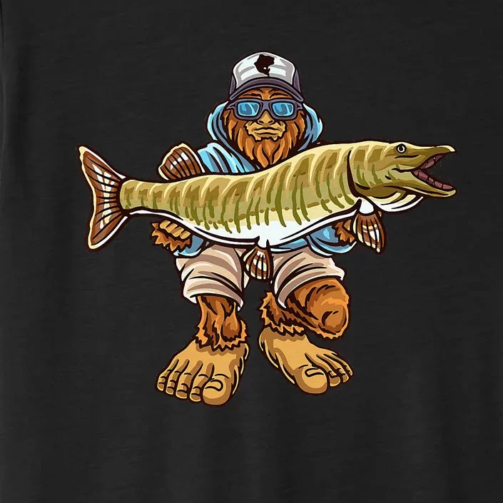 Muskie Fishing Bigfoot Musky Hunting Fisher ChromaSoft Performance T-Shirt