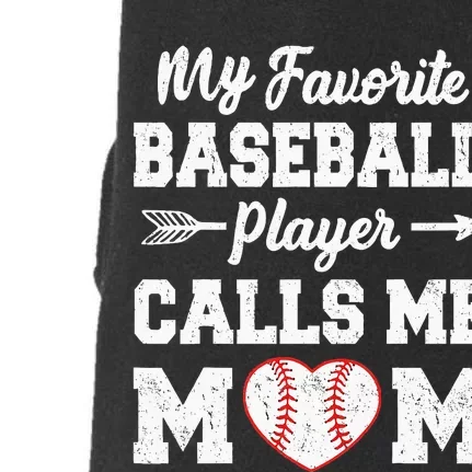 My Favorite Baseball Player Calls Me Mom Mothers Day Doggie 3-End Fleece Hoodie