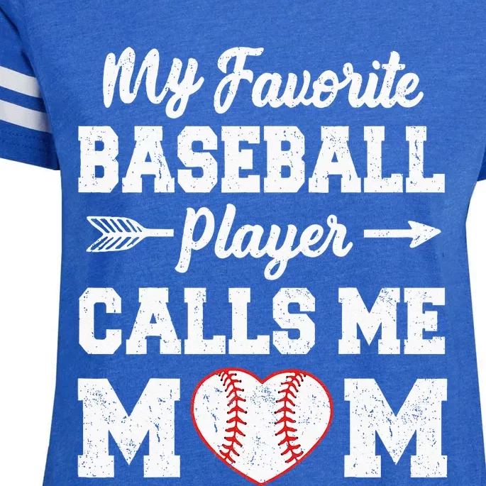 My Favorite Baseball Player Calls Me Mom Mothers Day Enza Ladies Jersey Football T-Shirt