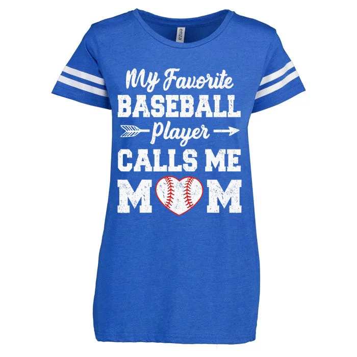 My Favorite Baseball Player Calls Me Mom Mothers Day Enza Ladies Jersey Football T-Shirt