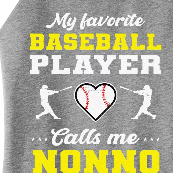 My Favorite Baseball Player Calls Me Nonno Mother's Day Women’s Perfect Tri Rocker Tank