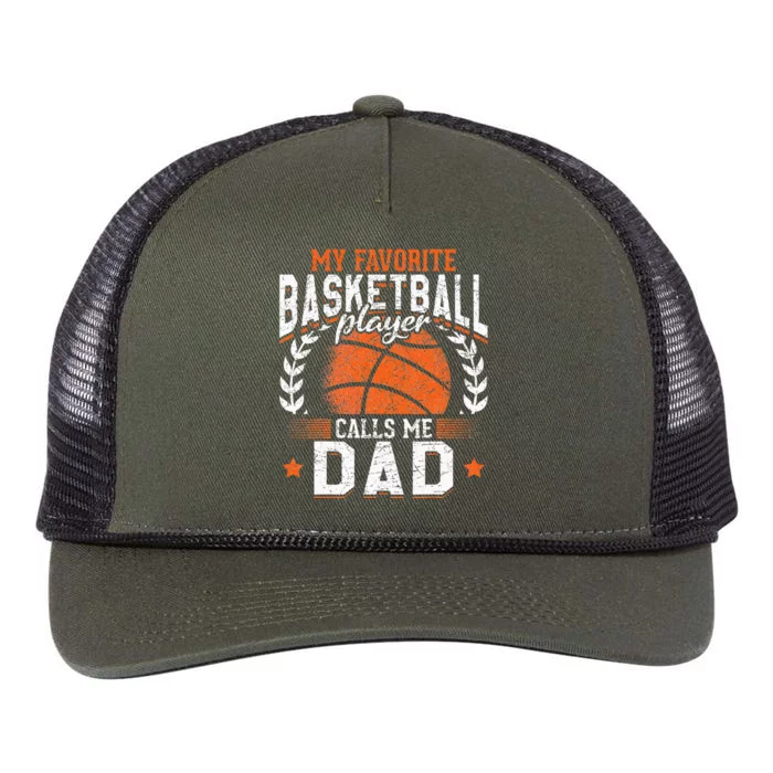 My Favorite Basketball Player Calls Me Dad Basketball Retro Rope Trucker Hat Cap