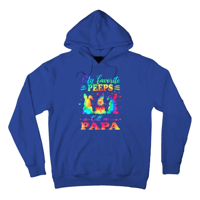 My Favorite Bunnies Call Me Papa Easter Tie Dye Gift Hoodie