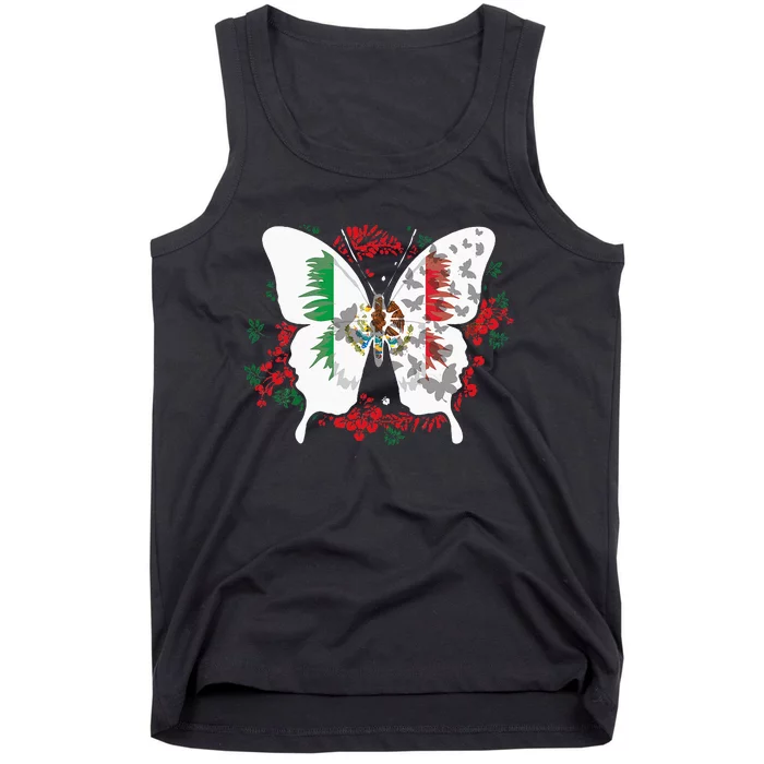 Mexican Flag Butterfly Mexicans Tank Top