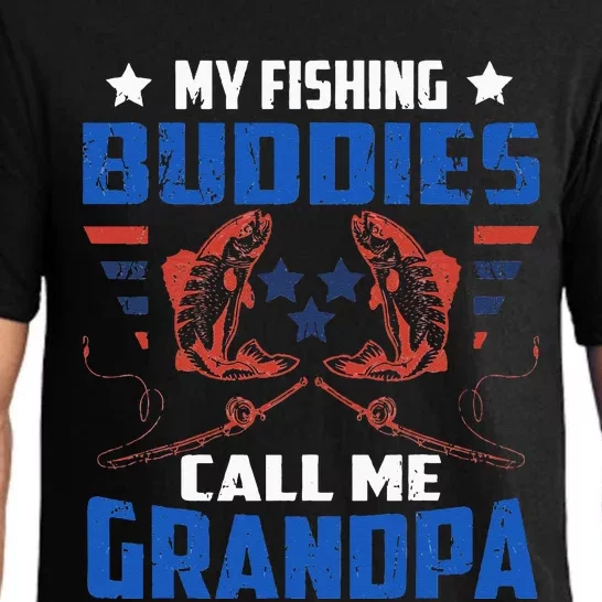 My Fishing Buddies Call me Grandpa Fisherman Granddad Pajama Set