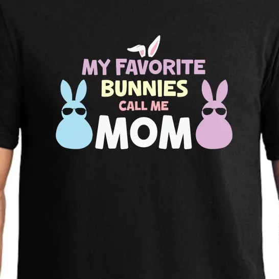 My Favorite Bunnies Call Me Mom Easter Mother's Day Easter Day Pajama Set