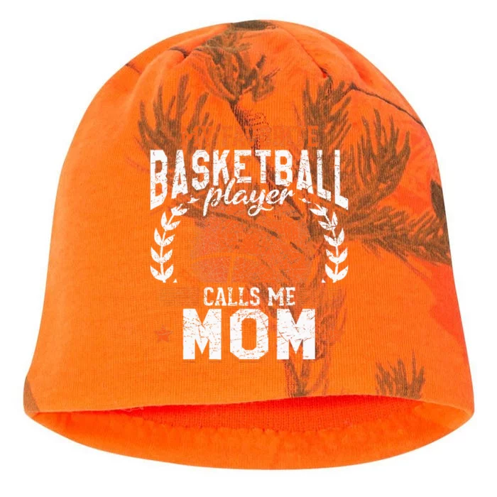 My Favorite Basketball Player Calls Me Mom Basketball Kati - Camo Knit Beanie