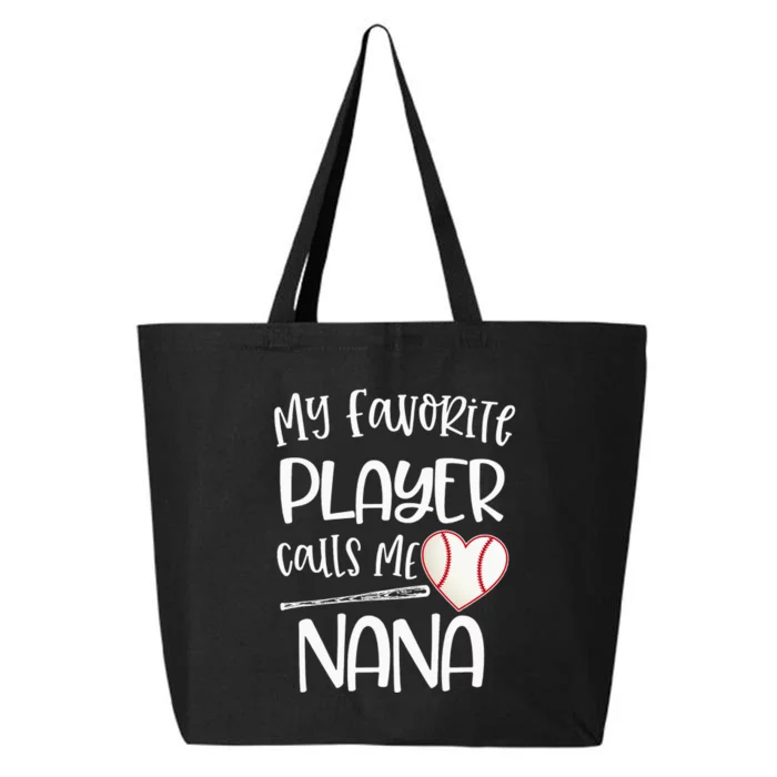 My Favorite Baseball Player Calls Me Nana Heart Ball 25L Jumbo Tote