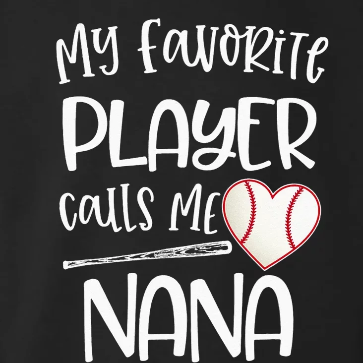 My Favorite Baseball Player Calls Me Nana Heart Ball Toddler Hoodie